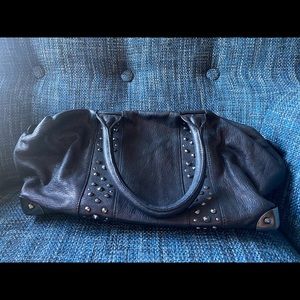 Banana Republic black studded leather bag